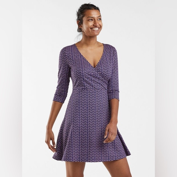 Title Nine Wrapper's Delight Dress Pallay SwiftSnap Wrap Design Size S - Picture 1 of 16